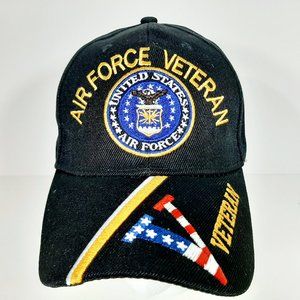 Air Force Veteran "V" Mens Adjustable Hat Baseball